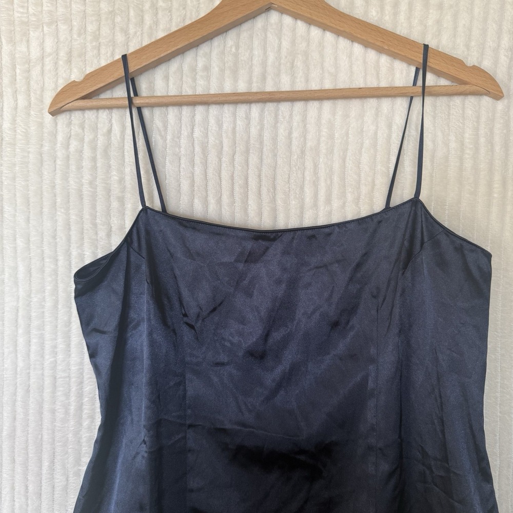 Rickie Freeman TERI JON Mini Slip Dress Navy Size 6 - Picture 8 of 12
